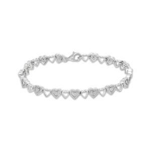 Silver MOIS Fancy Tennis Star Bracelet 9.60ct
